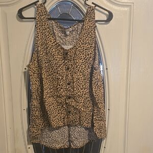 Kohl's Animal Print Sleeveless Blouse